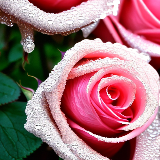 Rosée matinale sur les roses